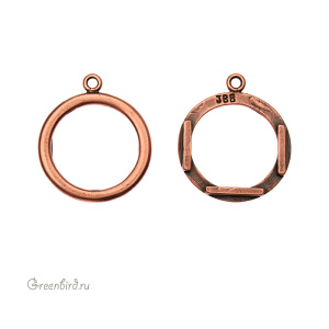 JBB Подвеска-рамка "Круглая", ант. медь (JB-7502)