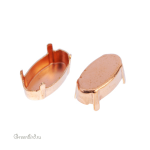 NEW 4162 Оправа без отверстий для Elongated Oval FS 14х7,5 мм, томпак