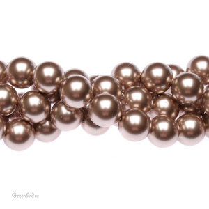 Swarovski 5810 Жемчуг 10 мм, бронза (#295), уп. 10 шт.