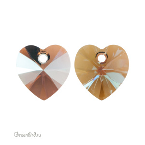 6228 подвеска Heart Fancy Stone 10mm – Black Diamond Shimmer (#215SHIM)