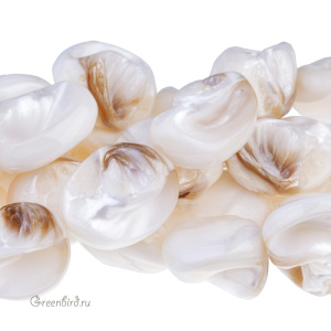 Перламутр "Барокко", белый/коричневый, 1 шт. (#SV1701-MP01)