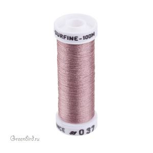 Шелковая нить Au Ver a Soie Soie Surfine, винтажный розовый, 100 м (#037)