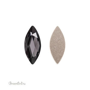Swarovski 2201 Клеевые стразы Маркиз 14х6 мм, графит (#253), 1 шт.
