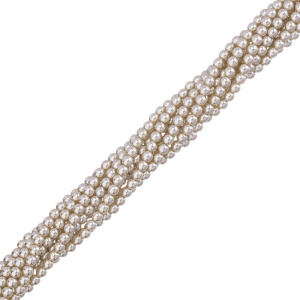 Crystalbird Жемчуг круглый 4 мм, миндаль, нить (#506)