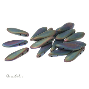 Dagger 2 отверстия 5x16mm, Matte Iris Green, 1 шт. (#21155JT)