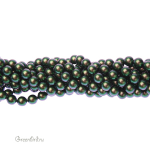 Swarovski 5810 Жемчуг 6 мм, зеленый скарабей (#946), уп. 20 шт.