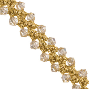 Набор для создания вязаного браслета с биконусами, яркое золото (#19-3)