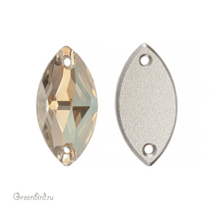 Swarovski пришивные 3223 Наветт 12х6 мм, золотистая дымка (#001GSHA), 1 шт.