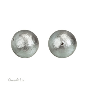 Хлопковый жемчуг 16 мм, Grey, 1 шт. (#CTP001-16-Grey)