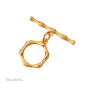 Замок-тоггл "Бамбук", золото, 1 шт. (#SV1701-T07)