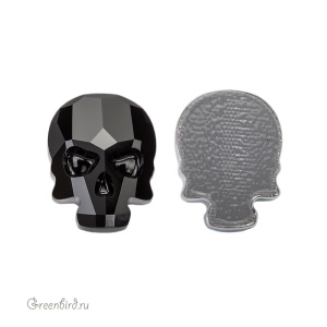 Swarovski 2856 Термостразы Череп 18x14 мм, черный (#280), 1 шт.