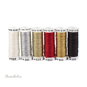 Набор металлизированных нитей AVAS Metallise Tresse #16 6 Nuances — Classique
