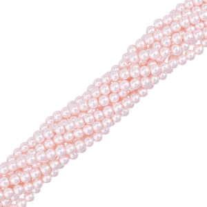 Crystalbird Жемчуг круглый 6 мм, розалин, нить (#65)