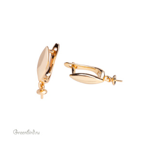 Швензы для вклеивания с английским замком, золото, пара (#SV1701-0792)