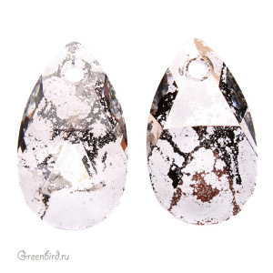 Swarovski 6106 подвеска Капля 16 мм, розовая патина (#001ROSPA), 1 шт.