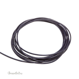 Кожаный шнур "Dark Blue", 1.5 мм, 1 метр (LTDB1.5)