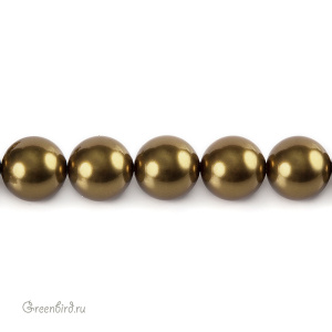 Swarovski 5811 Жемчуг с расширенным отверстием 16 мм, античная латунь (#402), 1 шт.