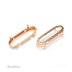 NEW 4161 Оправа для Long Classical Oval 27x9 мм, томпак