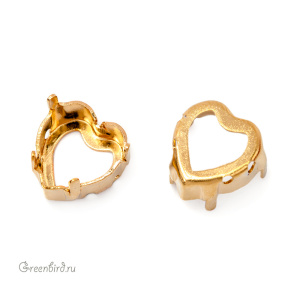 4831 Оправа для Vintage Heart Fancy Stone 11х10 мм, золото