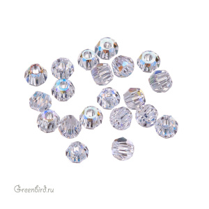 Swarovski 5000 Бусины круглые 2 мм, прозрачный с мерцанием (#001SHIM), уп. 20 шт.