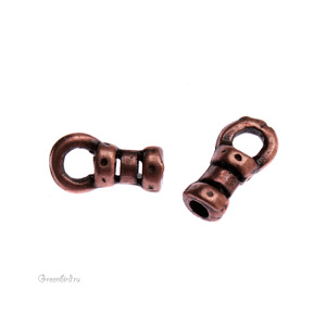 JBB Концевик-кримп, 7х3 мм ант. медь (J15-73)