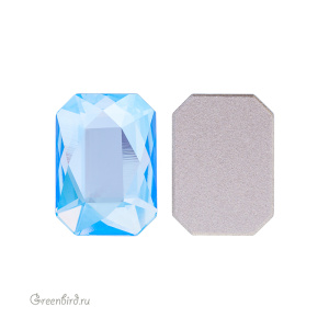 Swarovski 2602 Клеевые стразы Октагон 8х5,5 мм, аквамарин с мерцанием (#202SHIM), 1 шт.