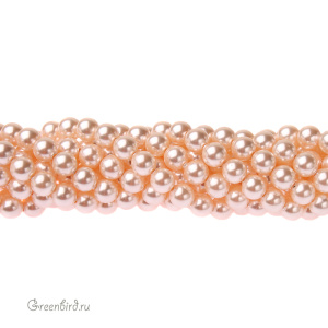 Swarovski 5810 Жемчуг 5 мм, кремово-розовый (#621), уп. 20 шт.