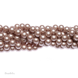 Swarovski 5810 Жемчуг 6 мм, пудрово-миндальный (#305), уп. 20 шт.