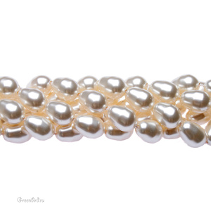 Swarovski 5821 Жемчуг капля 11x8 мм, светло-кремово-розовый (#618), 1 шт.