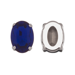 Crystalbird 4120 ÐÐ²Ð°Ð» 14x10 Ð¼Ð¼ Ð² Ð¾Ð¿ÑÐ°Ð²Ðµ, ÑÐ¾Ð´Ð¸Ð¹, ÑÐµÐ¼Ð½ÑÐ¹ Ð¸Ð½Ð´Ð¸Ð³Ð¾ (#K288), 1 ÑÑ.