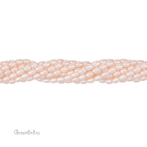 Жемчуг "Майорка" рис 4х3 мм, персиковый, нить (#Maj-82)
