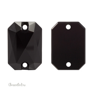 Swarovski пришивные 3252 Октагон 20х14 мм, черный (#280), 1 шт.