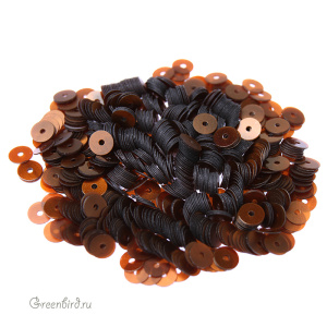 Пайетки LM Paris 4мм плоские Nacrolaque Medium Brown 60 (#LM65)