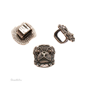 Спейсер Regaliz Черных, ант. бронза, 1 шт. (#2322-150)