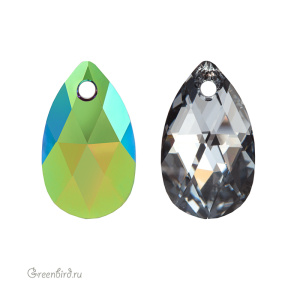 6106 подвеска Pear Shaped 16mm – Scarabaeus Green (#001SCGR)