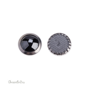 Swarovski 2080/H Термостразы Кабошон в оправе SS34, черный гематит (#280HEM), 1 шт.