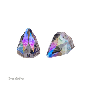 Swarovski пришивные 3297 Шип круглый 10х10 мм, черный алмаз с мерцанием (#215SHIM), 1 шт.