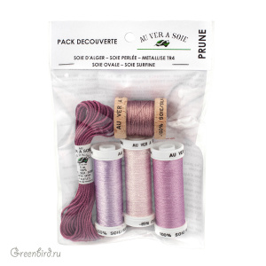 Набор ниток AVAS с тонкой нитью, Prune