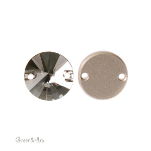 Swarovski пришивные 3200 Риволи 12 мм, черный алмаз (#215), 1 шт.