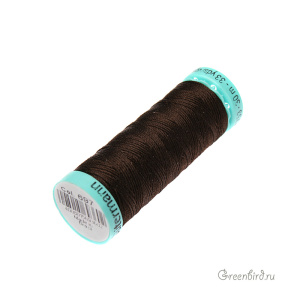 Шелковая нить Gutermann R753, 30м, темно-коричневый (#697)