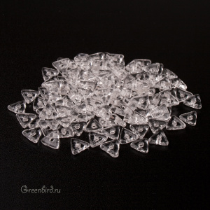 Tri-bead 4mm, Crystal, 5 гр (#00030)