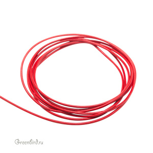 Кожаный шнур "Red", 1.5 мм, 1 метр (LTRD1.5)