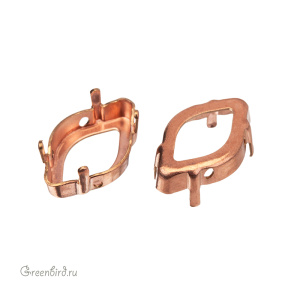 4230 Оправа для ювелирного кристалла Lemon FS 14х9 мм, томпак