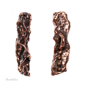 "Фактура земли", тоггл-элемент, ант. бронза, 1 шт. (#0226)