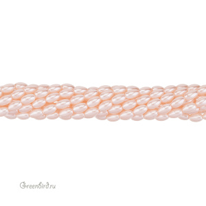 Жемчуг "Майорка" рис 6х4 мм, персиковый, нить (#Maj-98)