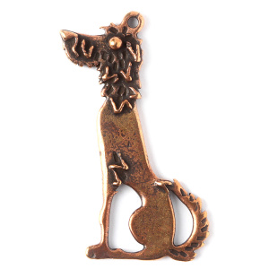 "Кошки и собаки", подвеска, ант. бронза, 1 шт. (#0323)