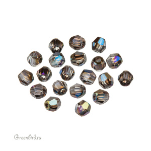 Swarovski 5000 Бусины круглые 3 мм, иризирующий зеленый (#001IRIG), уп. 20 шт.