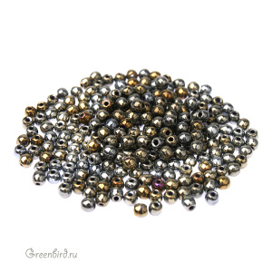 Круглые бусины 2 мм, 5 гр (#02-21415JT)