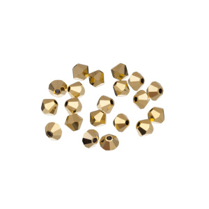 Бусины биконусы Preciosa 4mm – Aurum FC, уп.20 шт. (#00030-262)