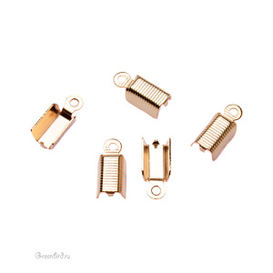 Зажим для шнура, золото, 1 шт. (#1735G)